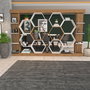 Hanah Home Estantería Sueno Blanco y Nogal